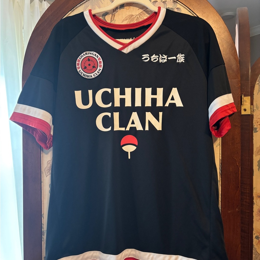 Uchiha Clan Black and Red Men's Jersey